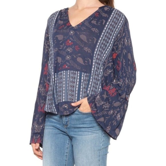 Lovely Lucky Brand Embroidered Peasant Top, Small - Picture 8 of 9